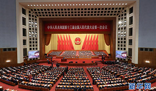 3月20日，第十三屆全國人大一次會議閉幕