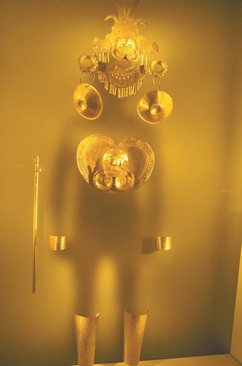 上圖：黃金博物館的展品。均 范慕尤 攝